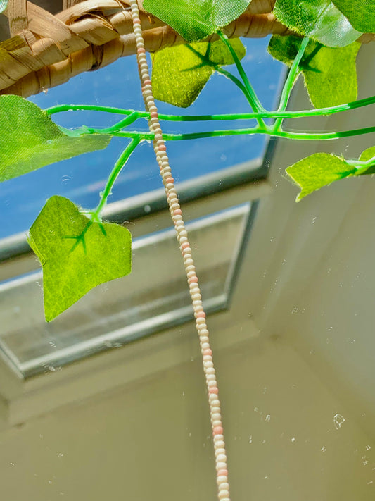 Handmade Beachy Pink Beaded Necklace