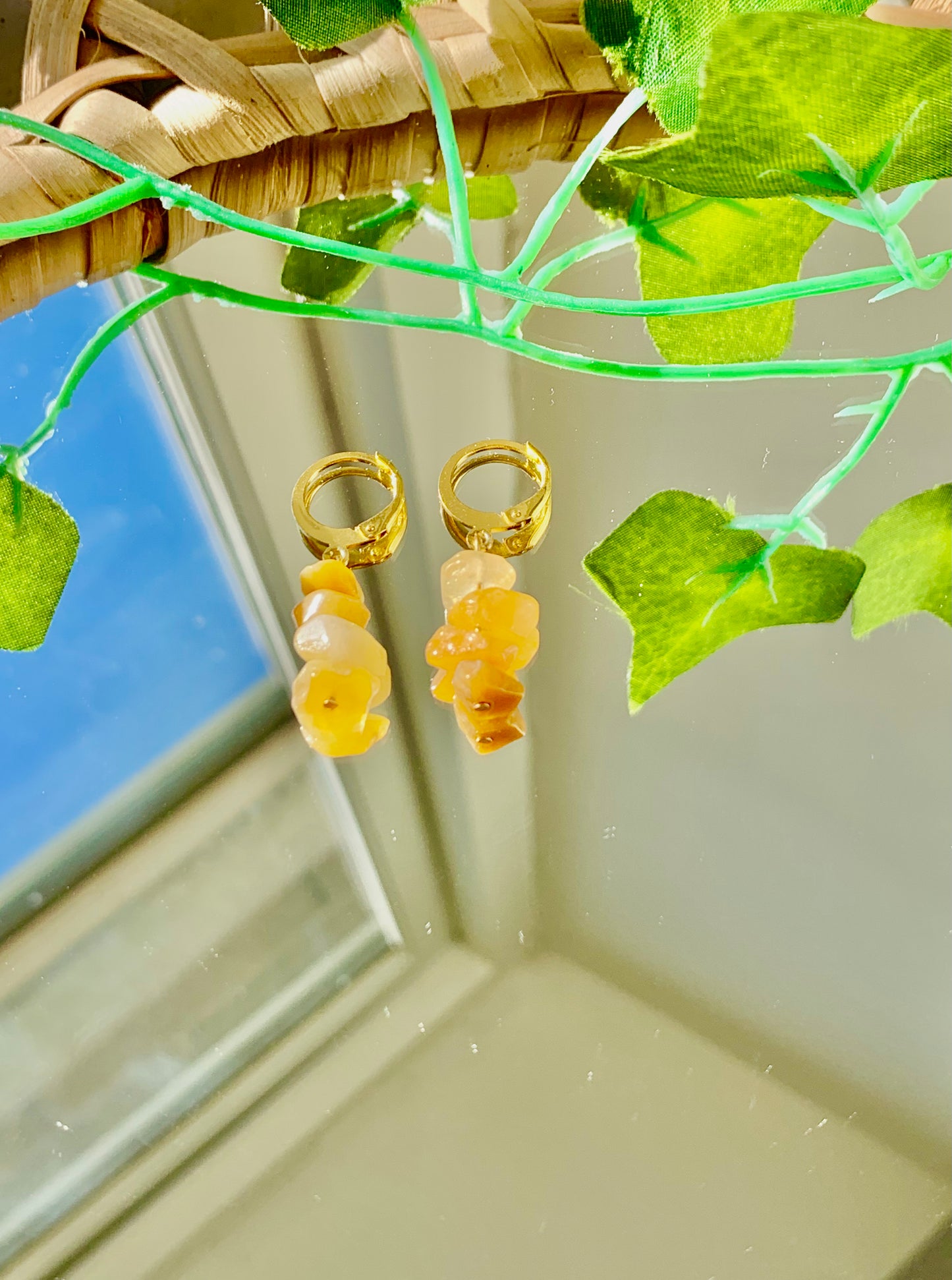 Handmade Crystal Hoop Earrings