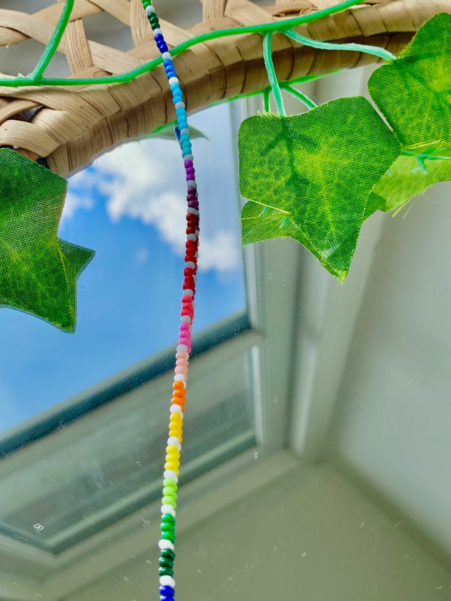 Handmade Rainbow Beaded Necklace